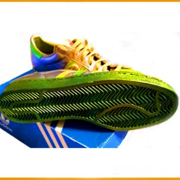 One Of A Kind Adidas Originals Leather Athletic Metallic  display picture 2